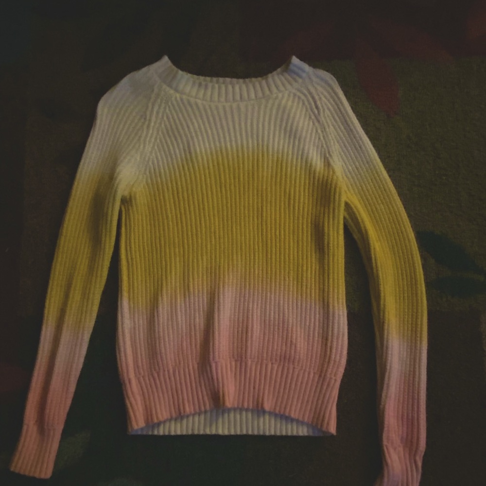 Yellow, White, Pink Sweater